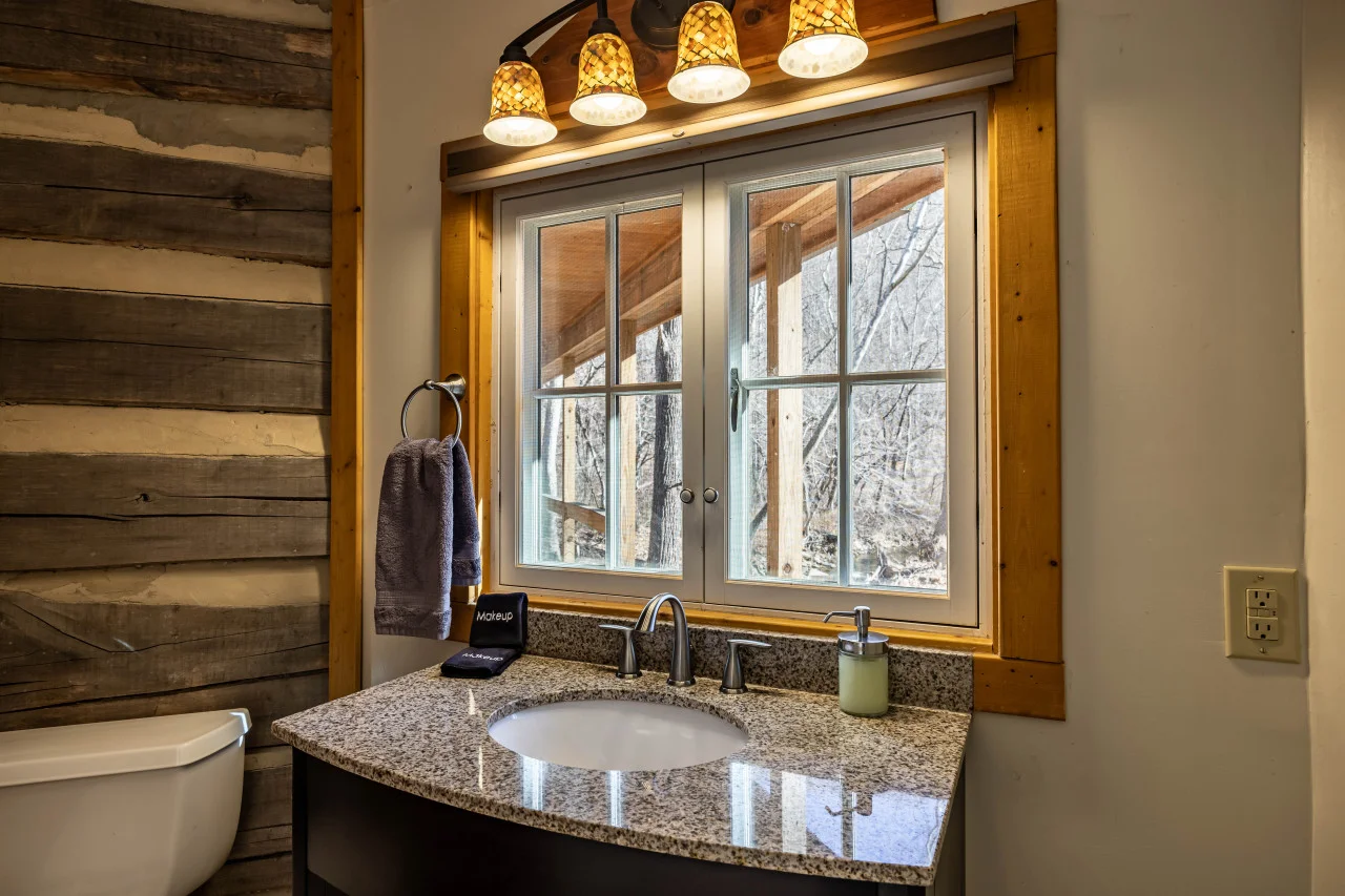 Log Cabin on the River cabin at White Lotus Eco Spa Retreat, Stanardsville, VA — photo 20 of 30