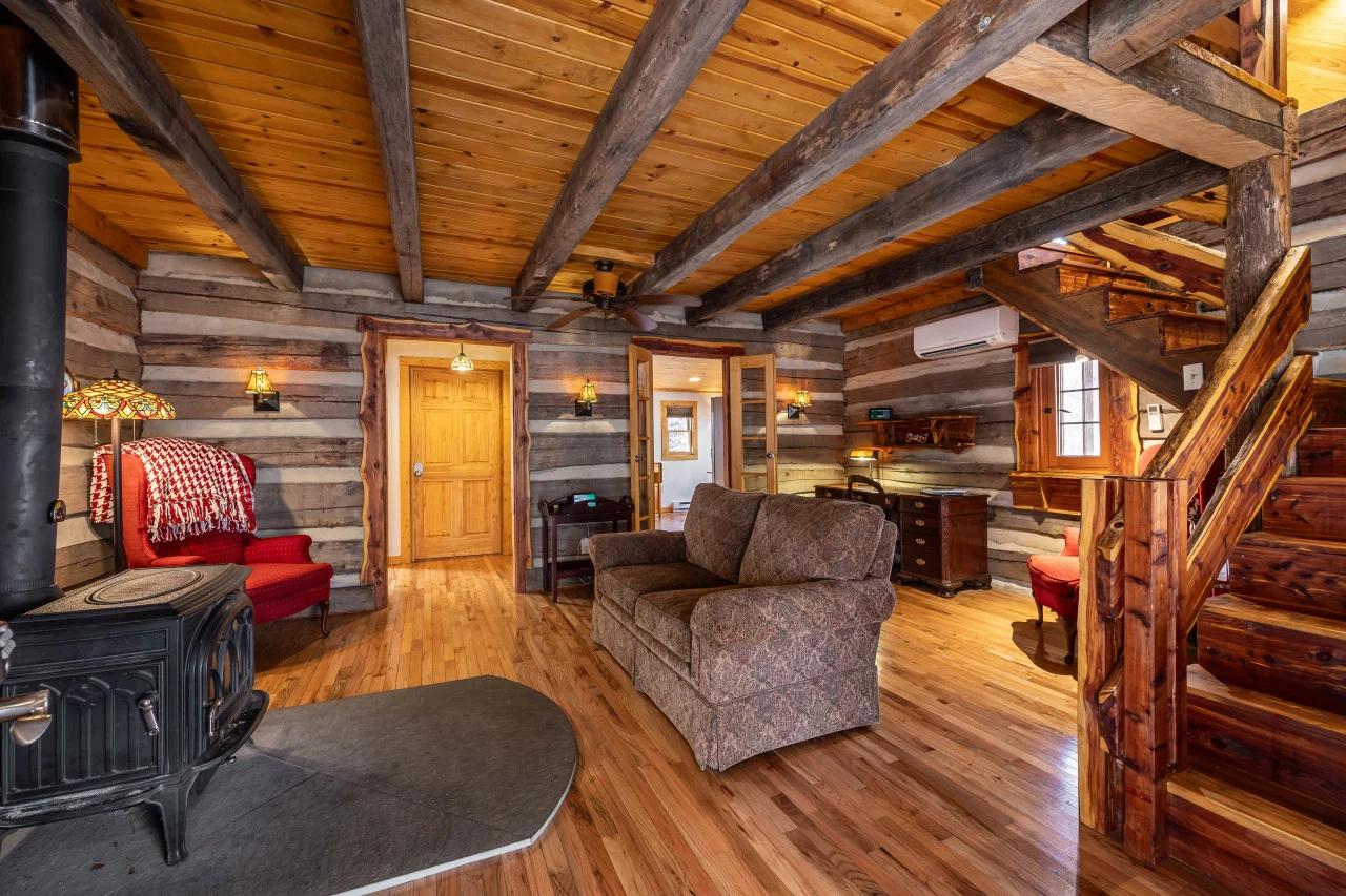 Log Cabin on the River cabin at White Lotus Eco Spa Retreat, Stanardsville, VA — photo 24 of 30