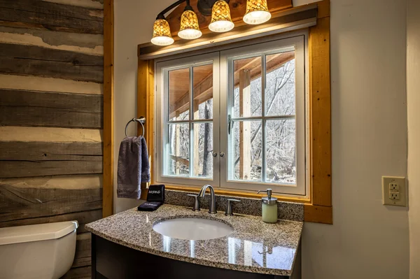 Log Cabin on the River cabin at White Lotus Eco Spa Retreat, Stanardsville, VA — photo 20 of 30