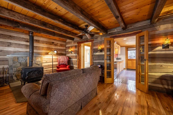 Log Cabin on the River cabin at White Lotus Eco Spa Retreat, Stanardsville, VA — photo 25 of 30