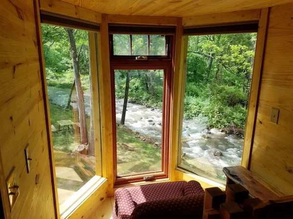 Log Cabin on the River cabin at White Lotus Eco Spa Retreat, Stanardsville, VA — photo 10 of 30