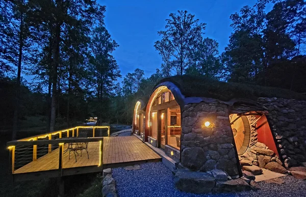The Hobbit House earth house at White Lotus Eco Spa Retreat, Stanardsville, VA — photo 3 of 38