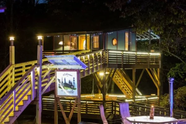 Tree House treehouse at White Lotus Eco Spa Retreat, Stanardsville, VA — photo 2 of 53
