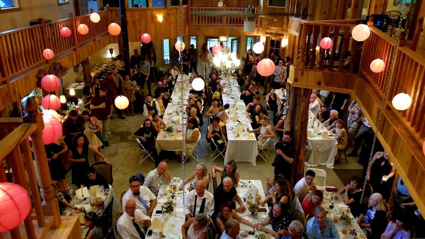Wedding in a Barn in Central Virginia at White Lotus Eco Spa Retreat