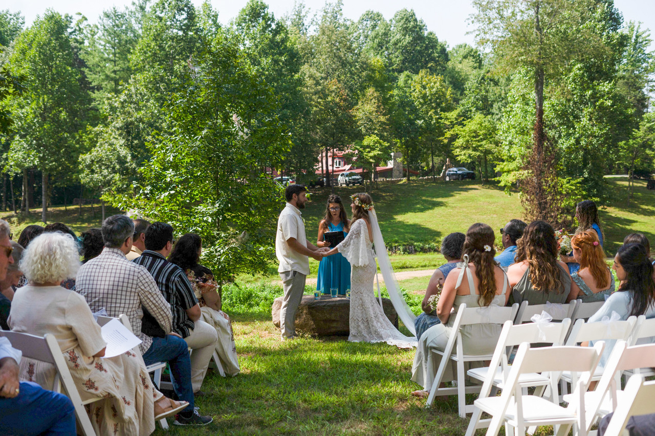 Wedding Ceremony at White Lotus near Charlottesville
